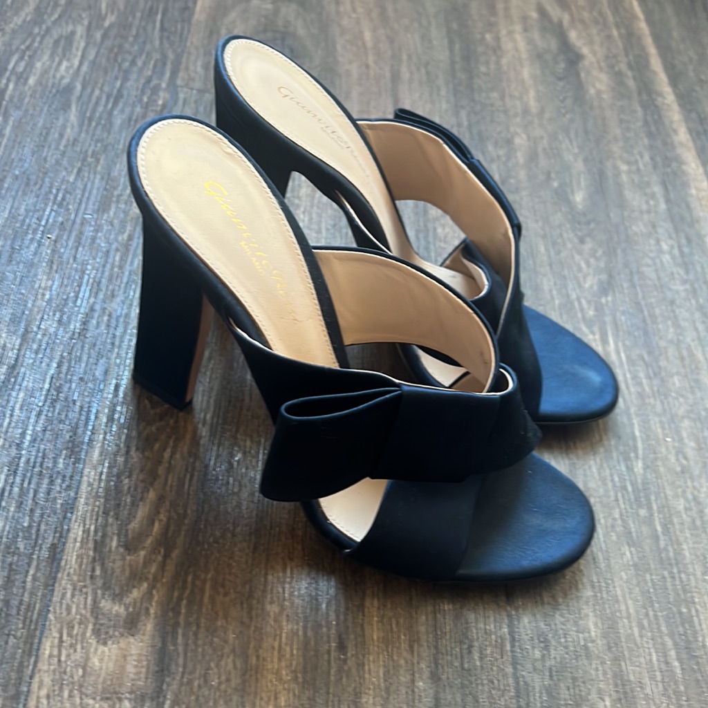 Gianvito Rossi Navy Heels